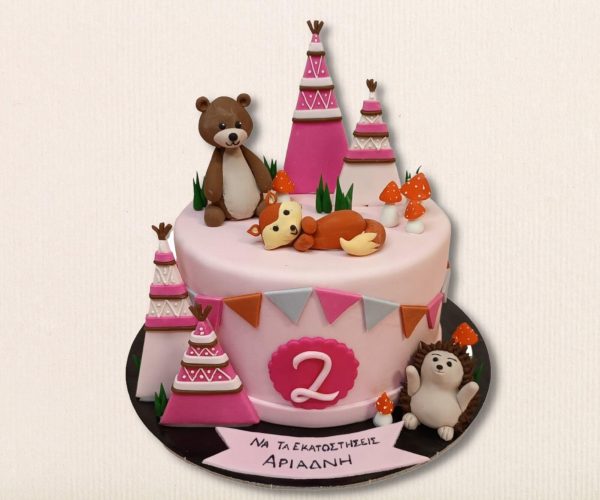 Τούρτα γενεθλίων παιδική με ακουδάκια